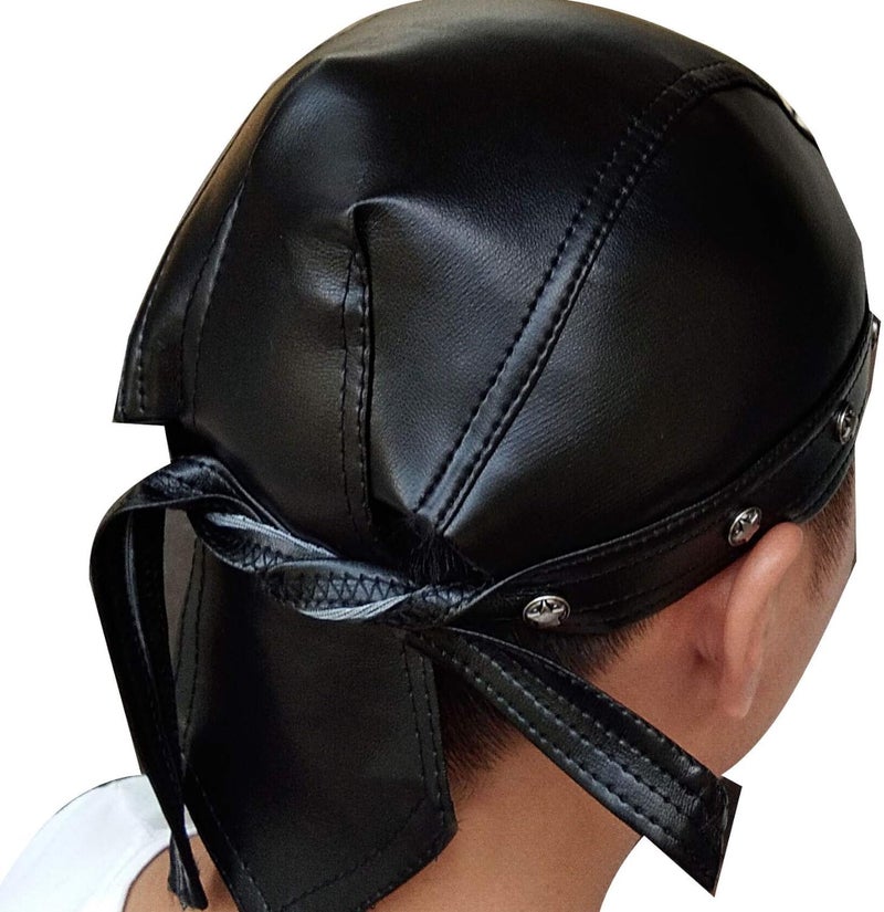 ESYTCH Star Studded Bandana Du Do Doo Rag Cap Wrap Biker Leather Cool Stylish Black - Image 3